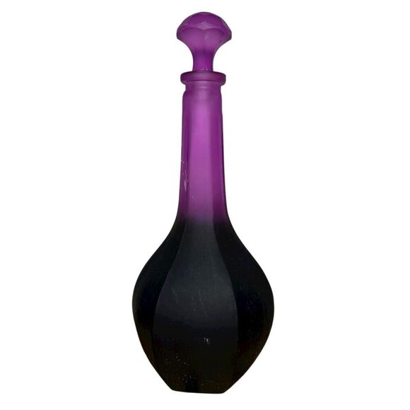 Witches Brew Purple Glass Decanter Halloween Decoration 13” - Picture 4 of 4